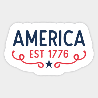 America EST 1776 Sticker
